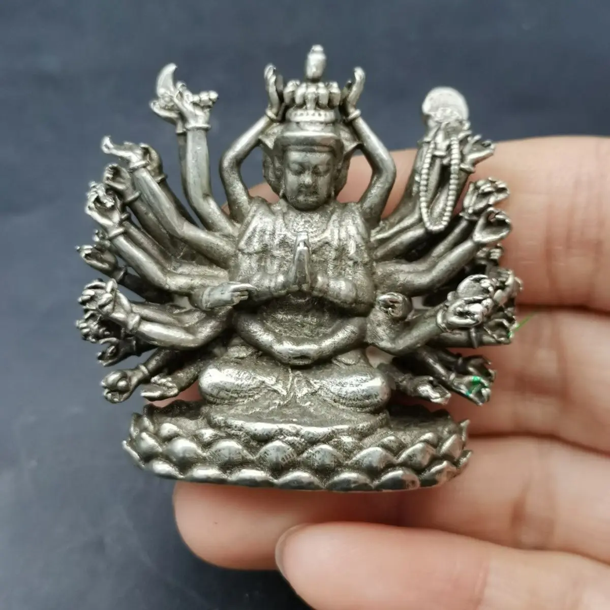 Tibet Tibetan  Cundi Bodhisattva Thousand-Armed Guanyin Statues Figurines Lucky Ornaments Home Decoration gifts
