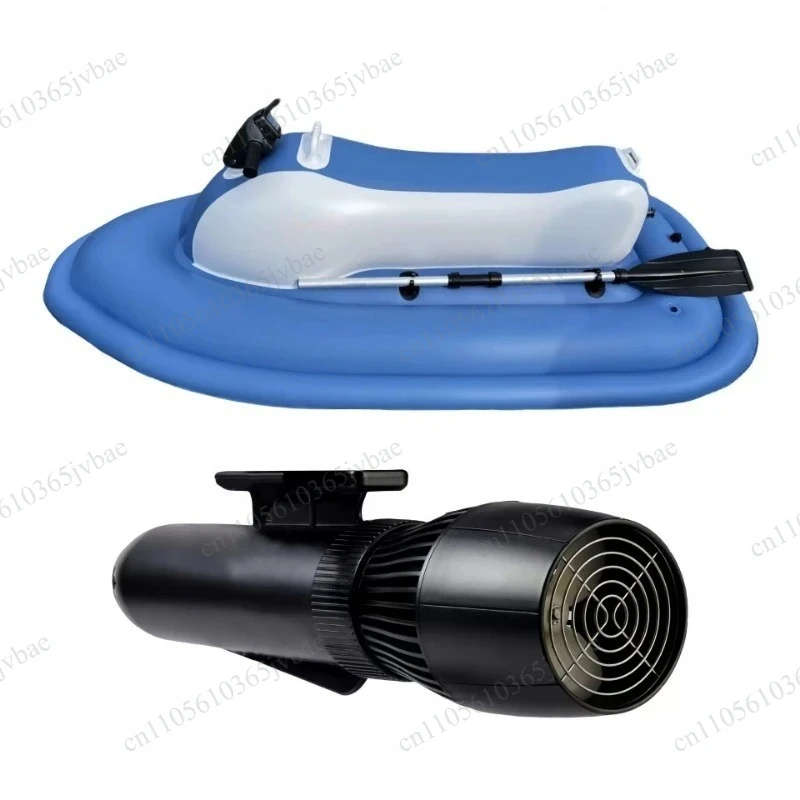 The Foldable Inflatable Water Boat Is Equipped with Electric Thrusters and Remotely Controlled Sliding Amusement Equipment