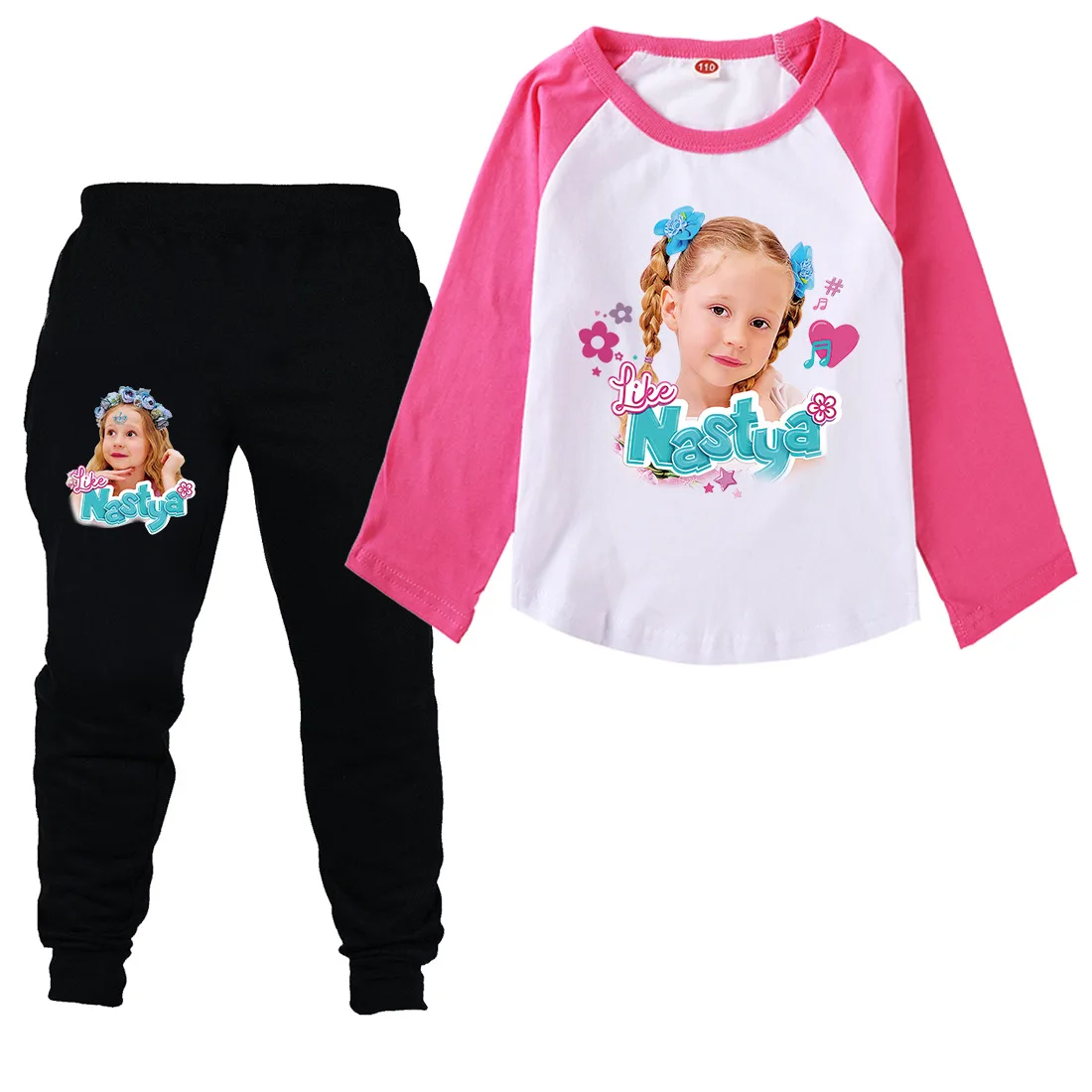 Kids Sleepwear Cotton Pajamas Cute Russia Like Nastya Print Homewear Sets For Children's Clothing Spring Teen Boy Girl Pijama