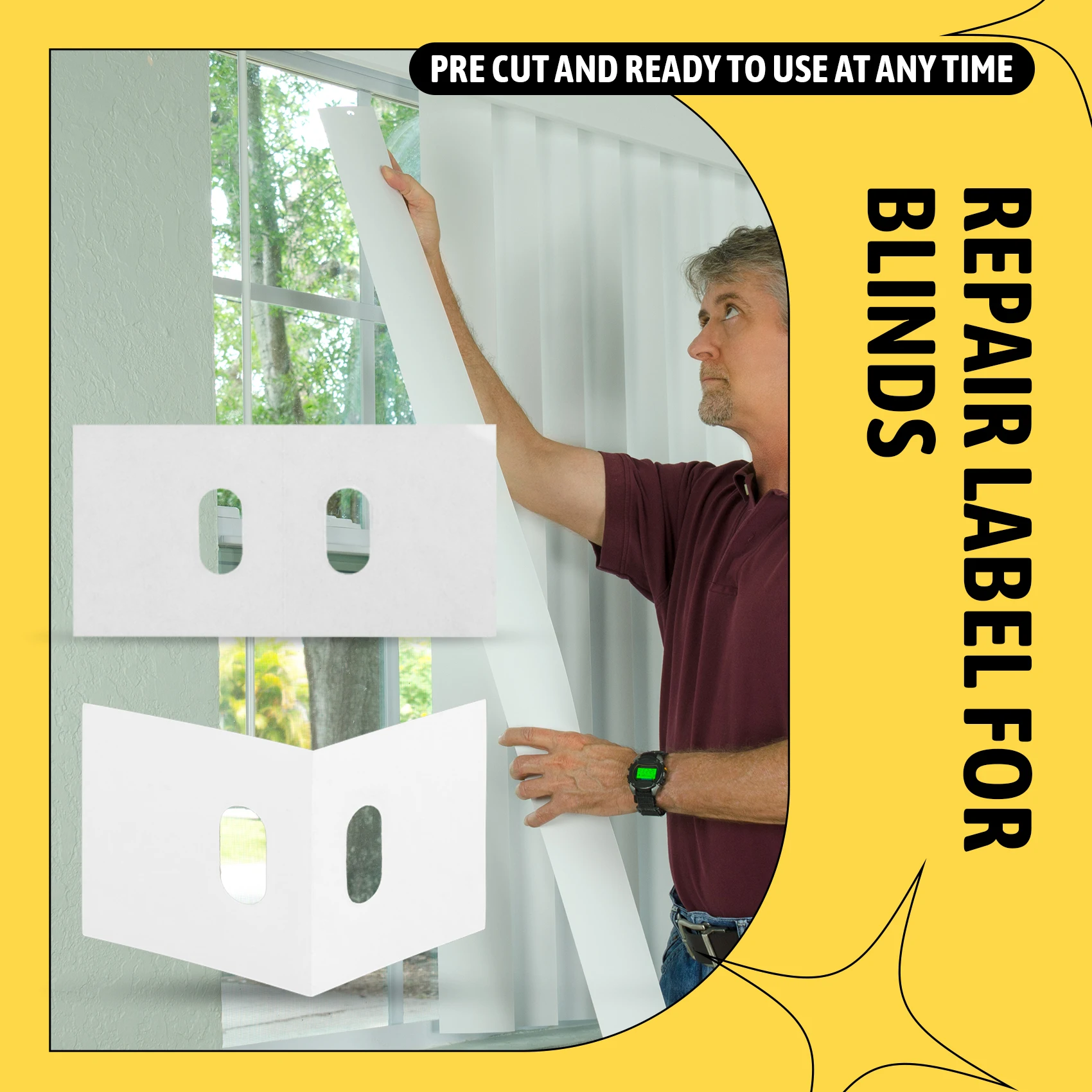 

Набор для ремонта вертикальных жалюзи - 25 прозрачных самоклеящихся пластинок для ремонта вертикальных жалюзи, комплект для восстановления ламелей - AT35