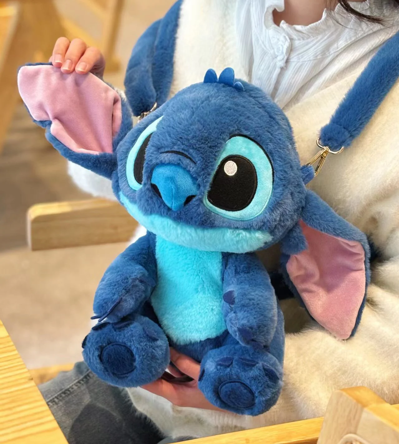 Genuine Disney 28cm Stitch Angel Stuffed Toys Cartoon&Cute Lilo & Stitch Plush Dolls Throw Pillow Doll Backpack Birthday Gift