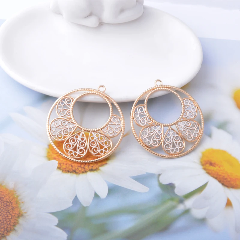6 Stück/Set Legierung Goldene Anhänger Schmuckzubehör Boho Anhänger DIY Damenohrringe – Detail 6