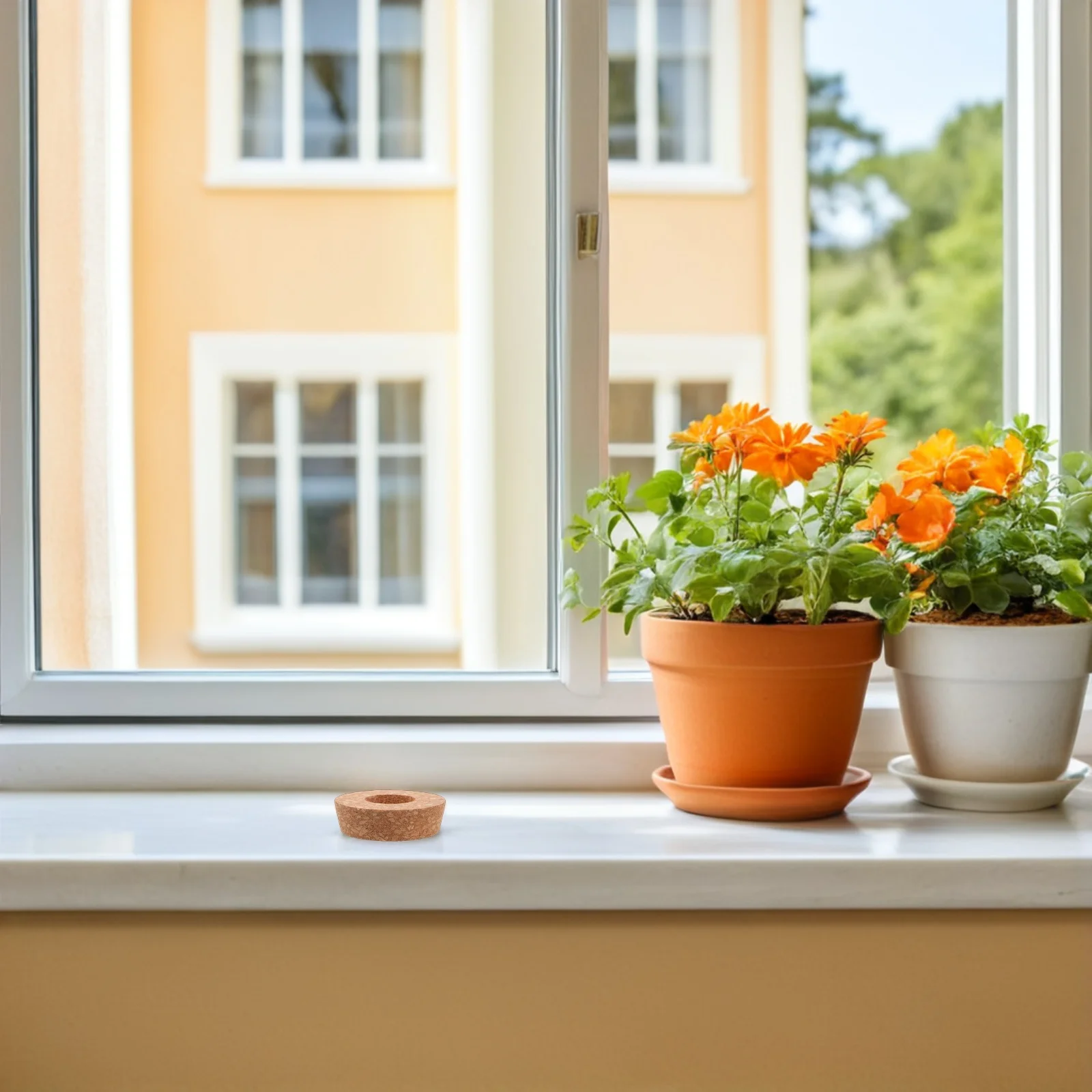 

12pcs Cork Lid Stopper 6.5Cm Center Hole For Hydroponic Vase Glass Container Terrarium Propagation Jar Wood Replacement Plug