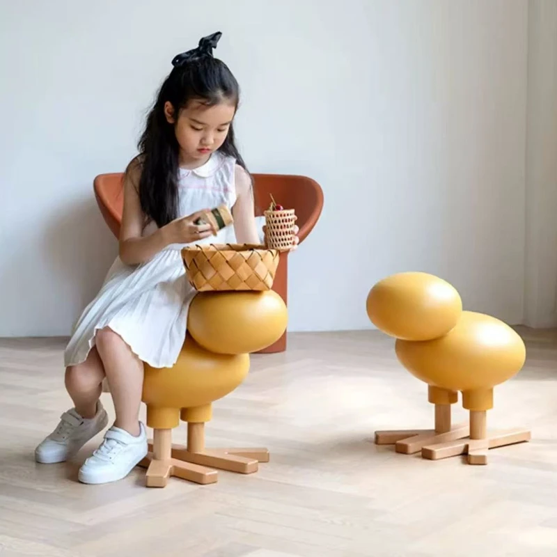 Creative Bird Chair Figurines Original Funny Children's Chair Ornaments Novelty Nordic Ornament Home Entrance Hall Decoration