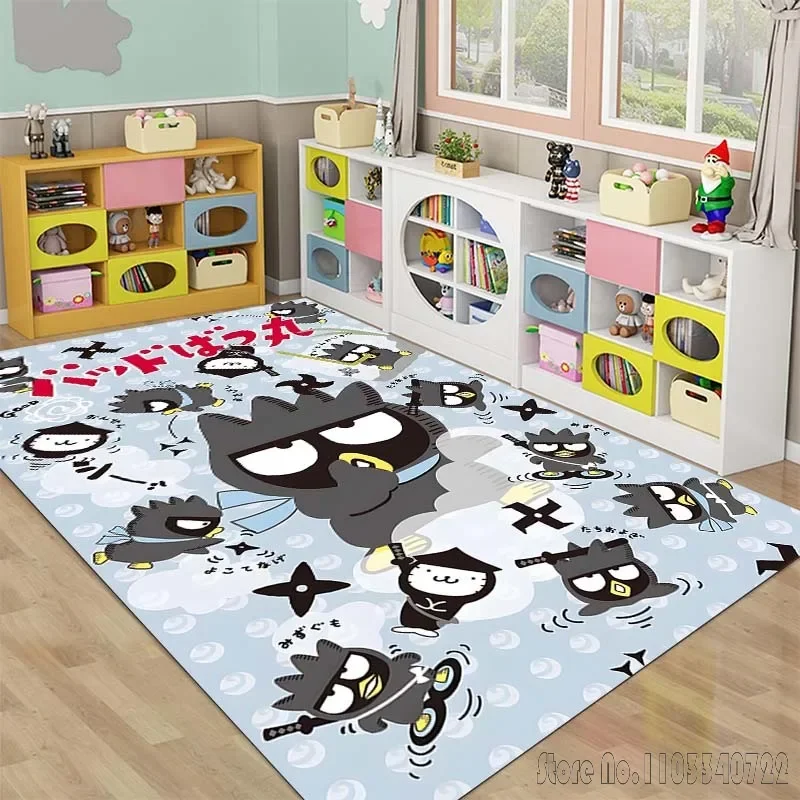 Karpet motif kartun Bad Badtz Maru Sanrio, karpet motif untuk ruang tamu, Kamar tidur, dekorasi rumah, karpet bermain anak-anak, keset anti licin