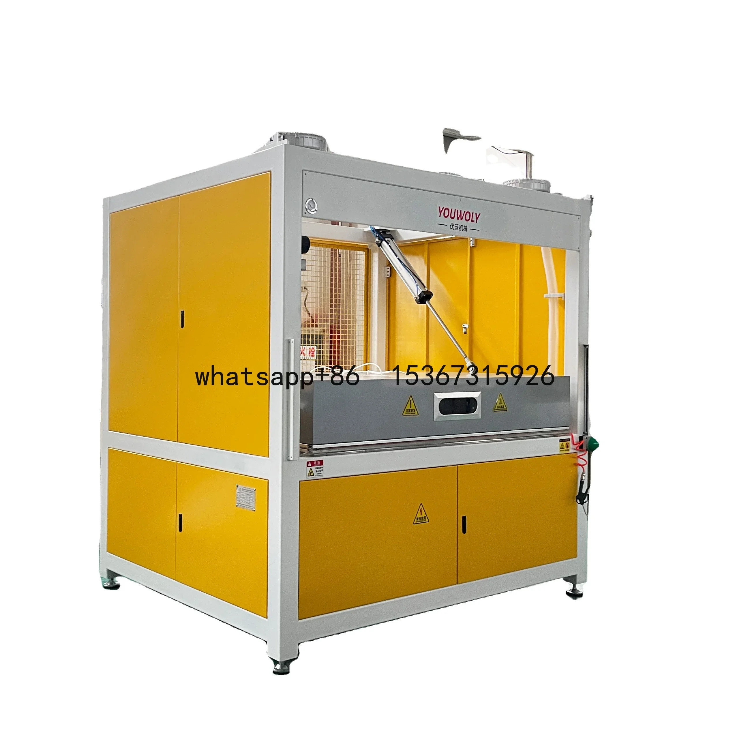 PLC Digital Control Vacuum Activated Coating Machine Covering Machine for Leather Wrapping Auto Parts Armrest Box