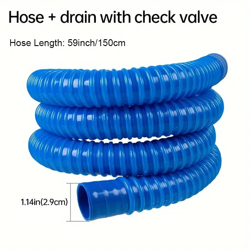 1 conjunto 1-1/8 Polegada diâmetro 6.5ft qualidade premium torção-livre mangueira flexível pvc bomba de esgoto mangueira kit de instalação da bomba de esgoto acessórios