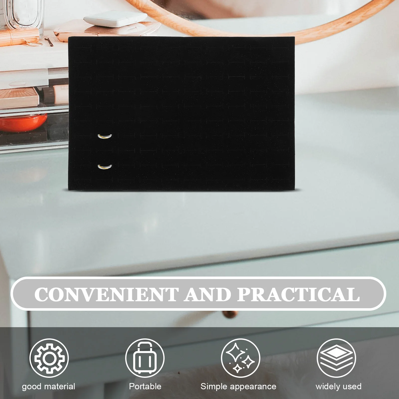 لينة صندوق مجوهرات بطانة القرط عرض حلقة التخزين درج منظم حماية الملحقات تصميم إبداعي متعدد الوظائف #5