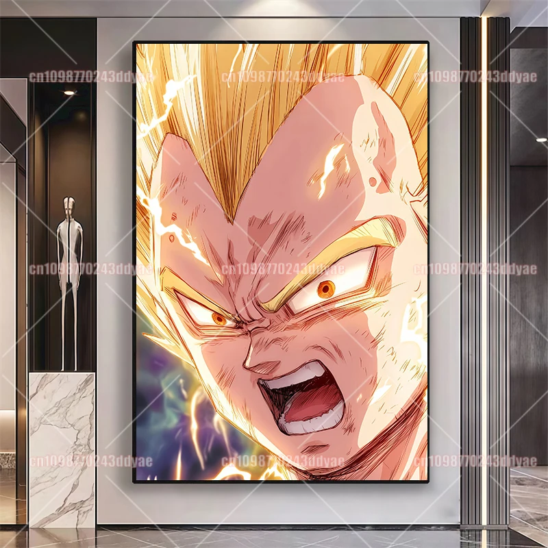 

Classic Japanese Anime Dragon Ball Character Poster Super Saiyan Goku Modern Home Decor Painting Wall Art Birthday Gift