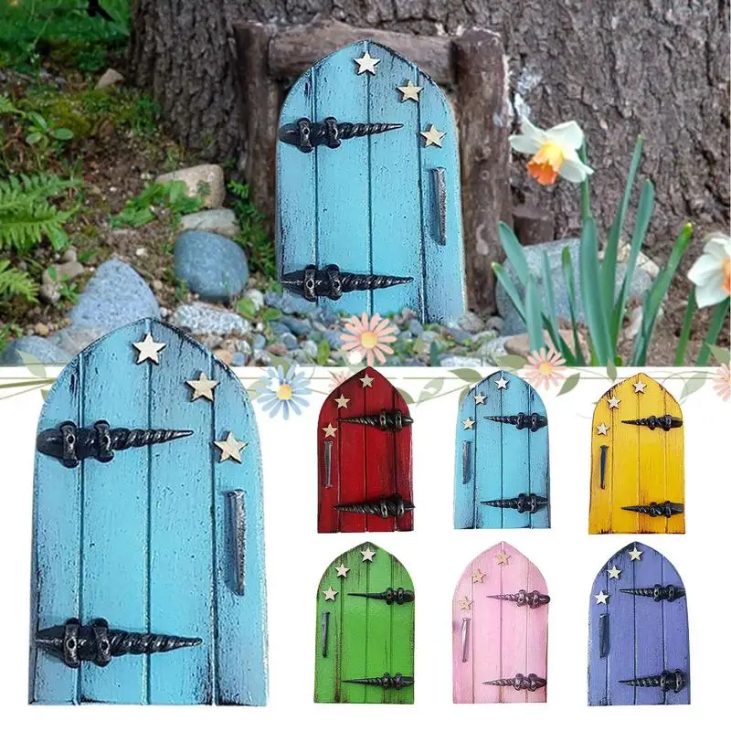 Fairy Door Yard Art Garden Sculpture Ornament Yard Art Realistic Fairy Doors Enjoy Gardening Experience Garden Sculpture Outdoor