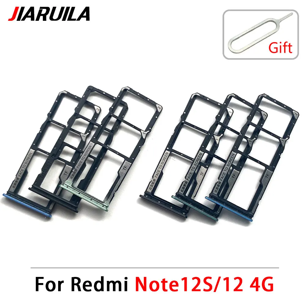 Adaptador de soporte de bandeja de tarjeta SD, ranura para tarjeta SIM para Xiaomi Redmi Note 12S 12 4G 5G