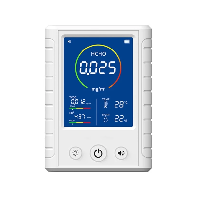 E65C Air Quality Monitors Indoor Professional Particle Counter,Humidity, TVOC Formaldehyde, Temperature Test