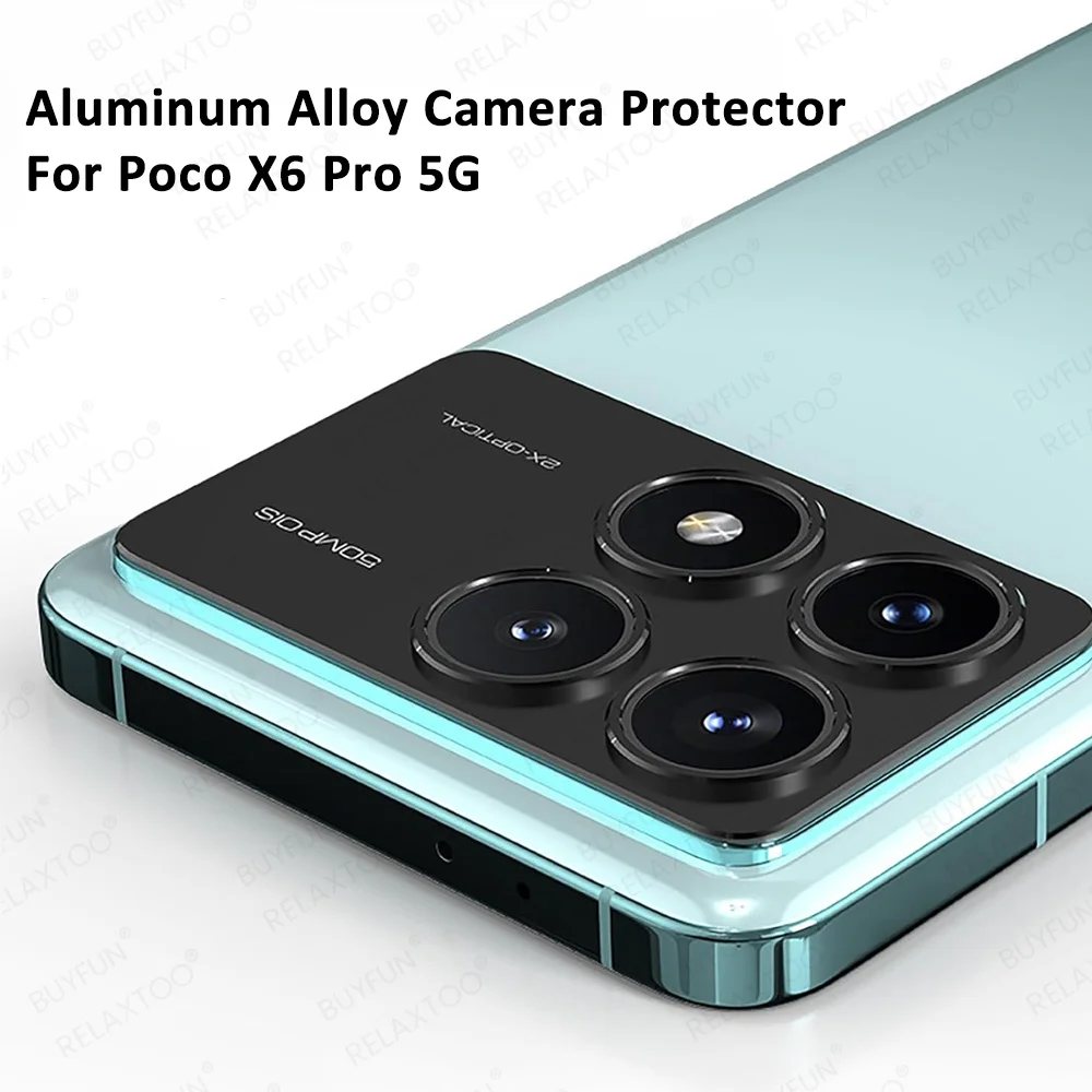 3D Alloy Hollow Camera Protective Case Cover For Xiaomi Poco X6 Pro 5G Metal Lens Cap PocoX6 PocoX6Pro Little Pocco X6Pro X 6 6X