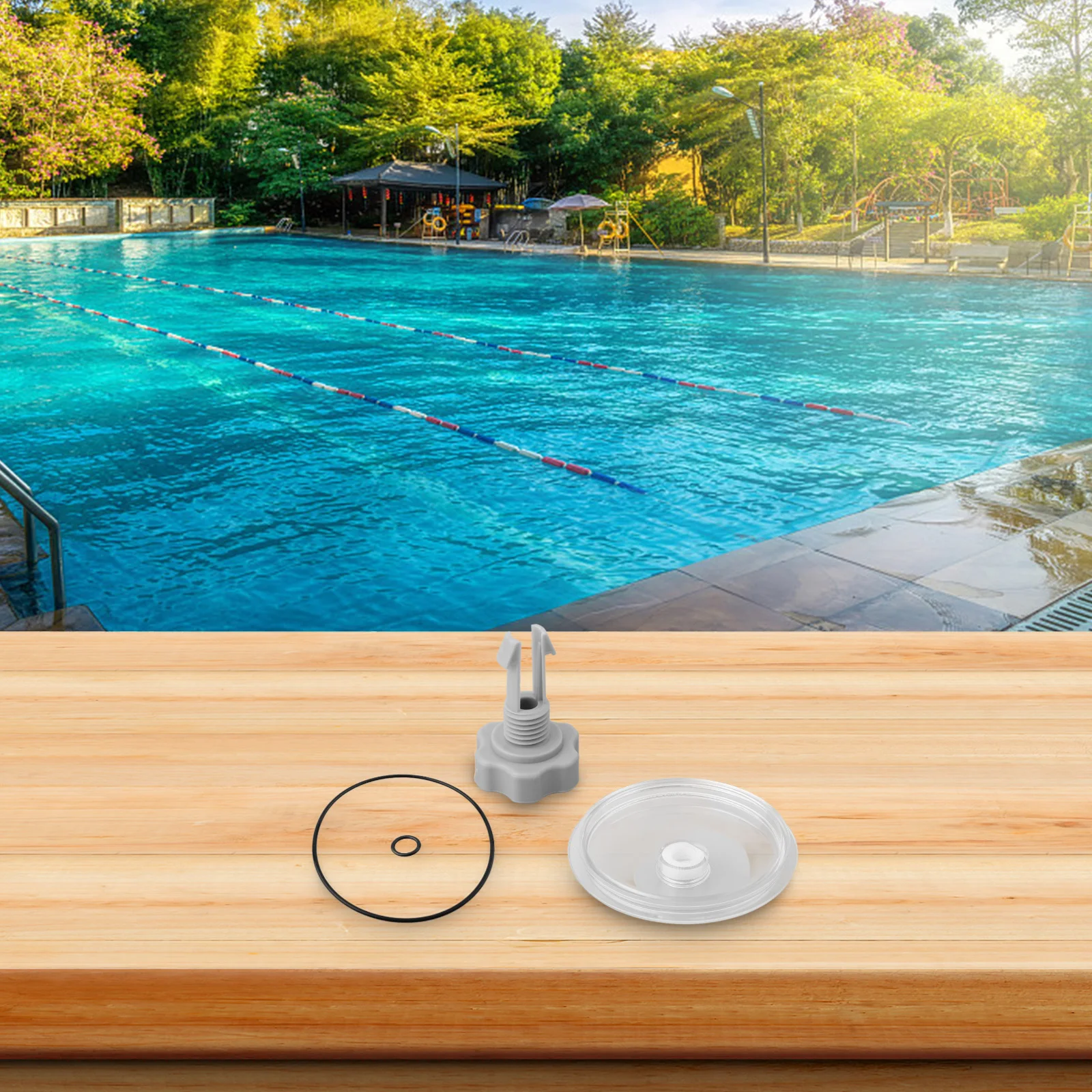 Pool Leaf Trap Cover Lid with O For Ring and Valve for Intex 12in Sand Filter Pump Engineered for Secure and Leak Operation