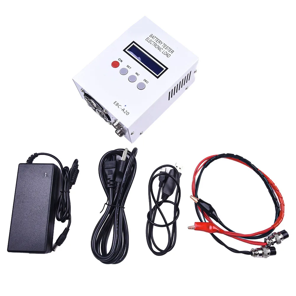 EBC-A20 Battery Tester, 30V 20A Lead-Acid Lithium Battery Capacity Tester For Test Measurement Tools Accessories 15*12*12 Cm