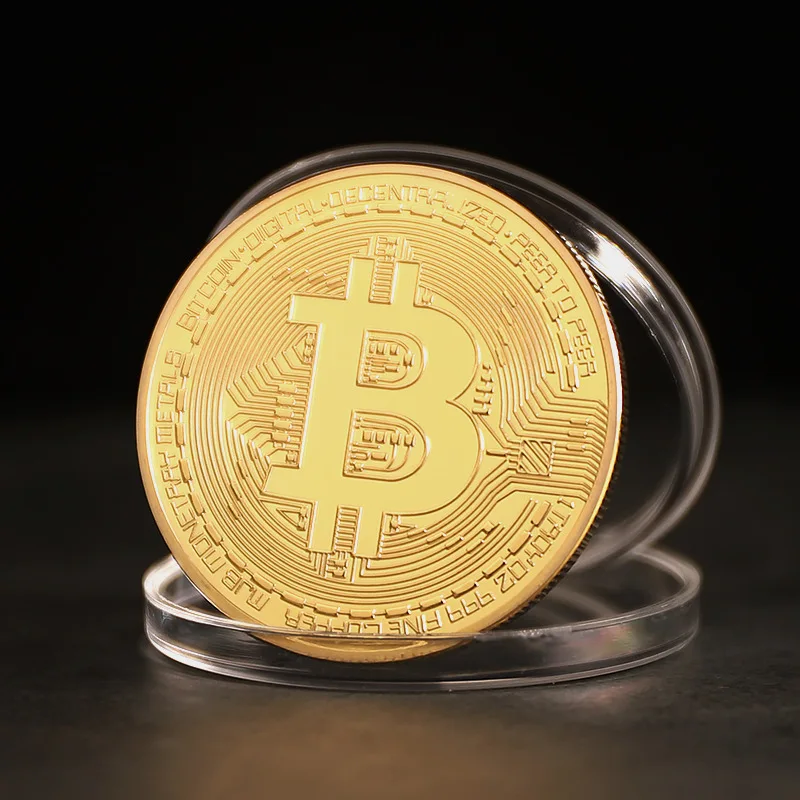 Bitcoin Virtual Money Gifts Dogecoin Rose-gold-plated Commemorative Coins Iron Antique Coins Collectibles Commemorative Tokens