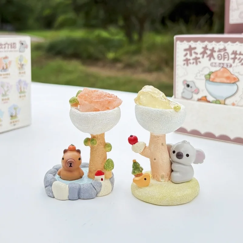 لطيف الحيوان الصغير أتمنى كريستال صندوق أعمى الديكور رائعتين الحيوانات الأليفة الحجر الخام الحيوانات الصغيرة الديكور مكتب عمل مفاجأة هدية