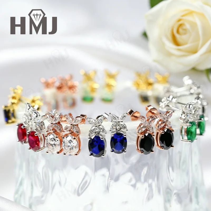 

Серьги с ананасом 3,8 карата, муассанит, DWhite/черный/шампанское/морской синий, колумбийский/рубий/сапфир для женщин, подарок на день рождения, вечерние украшения