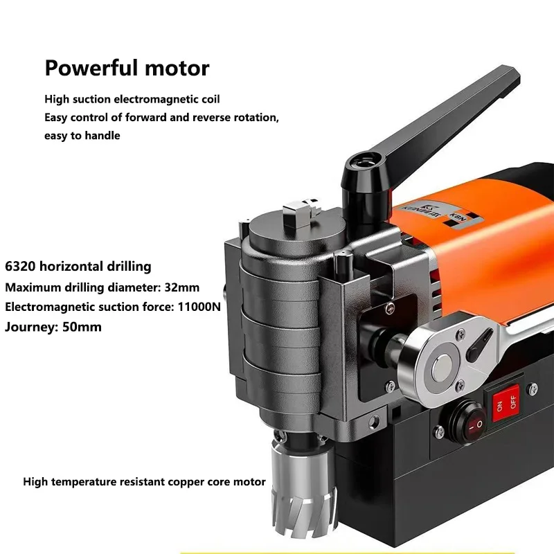 

6320/6335 Commercial Horizontal Bench Drill Electric Magnetic Drilling 1160W/1380W High Altitude Driller Machine