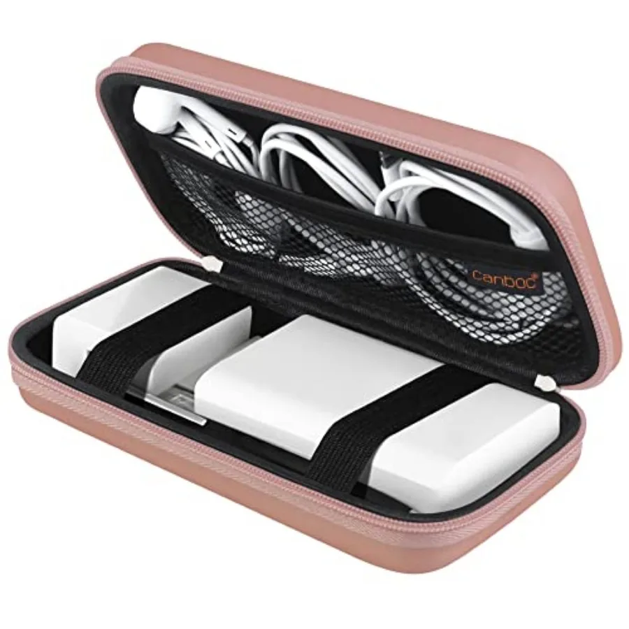 Carrying Travel Pouch MacBook Charger Case for MacBook Accessories, Charging Cords, Air Power Adapter, iPhone Charger, USB Cabl