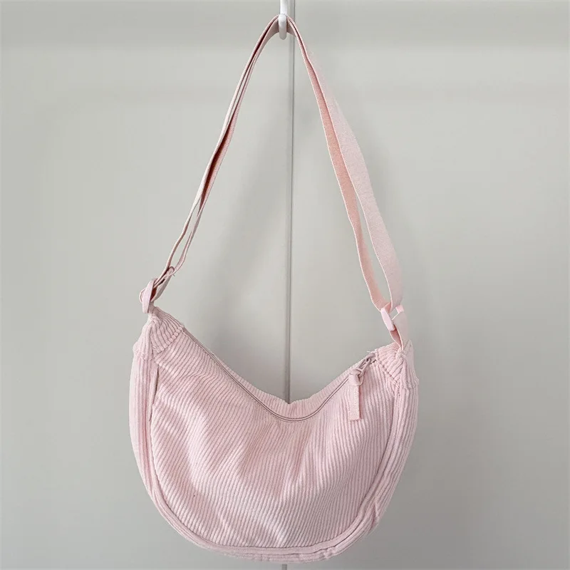 Hana Lau Solid Corduroy Hobo Shoulder Bag 3