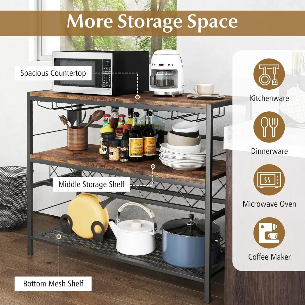 ชั้นวางไวน์ 4 ชั้น - ตู้เก็บไวน์แบบมีบาร์ 7 ขวด พร้อมชั้นวาง 4 ชั้น และที่วางแก้ว 16 ชิ้น ชั้นวางเก็บไวน์โลหะ