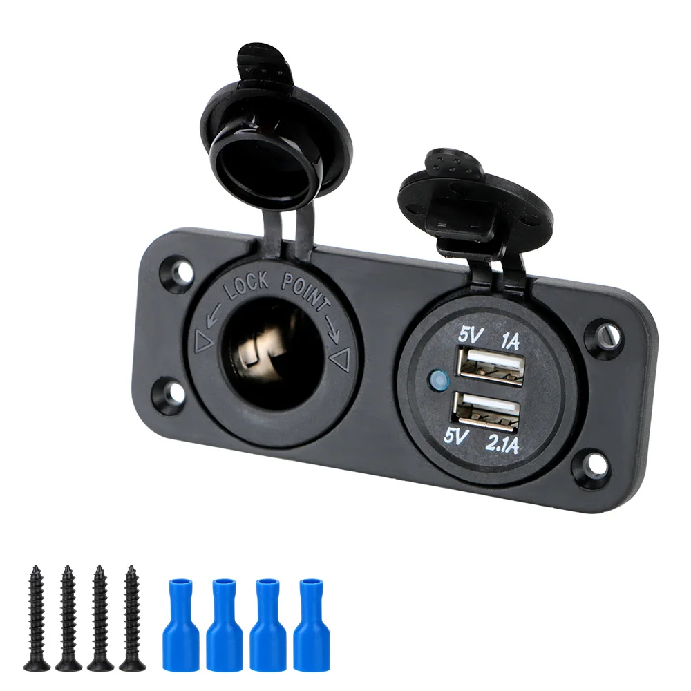 5V Dual-USB-Aufladung für Auto-und RV-Ladegerät Netzteil Autozubehör 12-24V Auto ladegerät Steckdose Splitter
