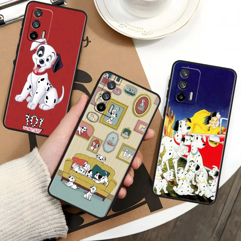 Disney 101 Dalmatians Black Phone Case For OPPO Realme 10 C2 3 11 20 21 31 30 33 35 55 X2 GT Pro Plus Master Funda Shell Cover