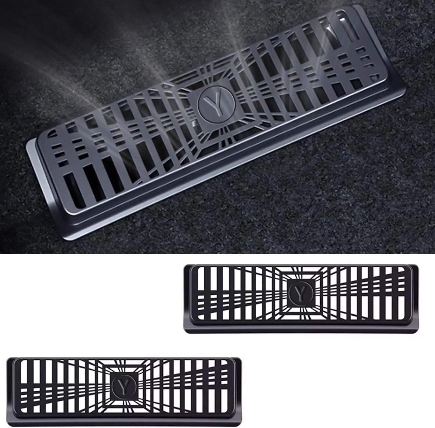 

For Tesla Model Y Juniper Underseat Air Condition Outlet Protector Rear Seat Lower Air Outlet Cover ABS Air Vent Grille 2025