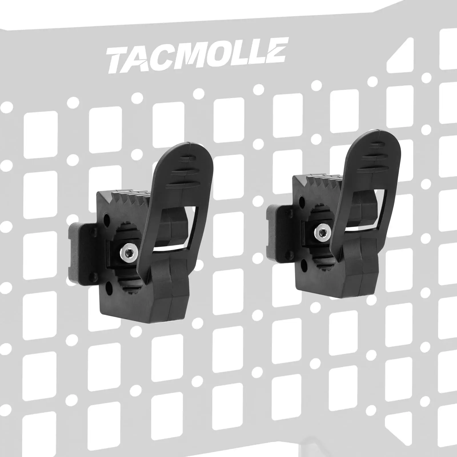 TACMOLLE 2pcs Handle Quick Release Clamp Mount Rubber Clamp Grip Tool Equipment Molle Panel Adapter Mount For Off-Road Assembly