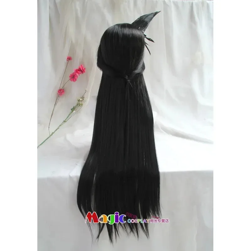 

Аниме Детектив Con Mori ran косплей 80 см длинные черные волосы Хэллоуин вечерние ролевые игры парики парик Кепка eo]5