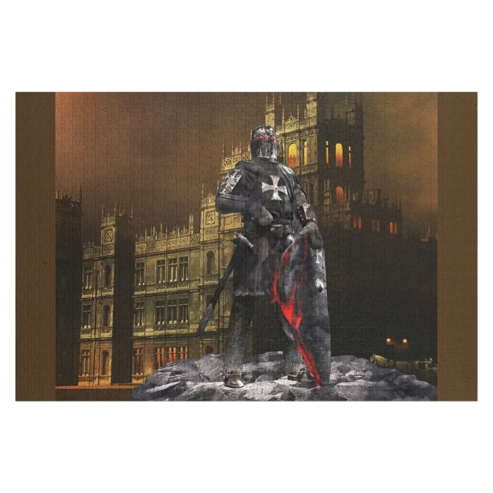 

KNIGHT GUARDING THE REALM Jigsaw Puzzle Wood Adults Personalized For Kids Puzzle