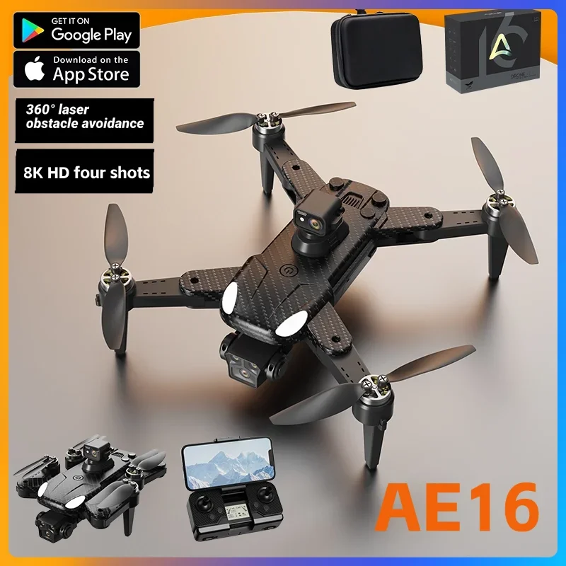 

AE16 GPS Drone 8K Professional HD Dual Camera 5G Wifi Photography Brushless Foldable 360° Laser Quadcopter RC Distance 3KM Dron