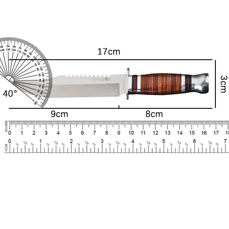 Wild Camping Style Knife, Pocket Knife, Wilderness Survival Knife, Portable Knife, Outdoor High Hardness Multifunctional Knife