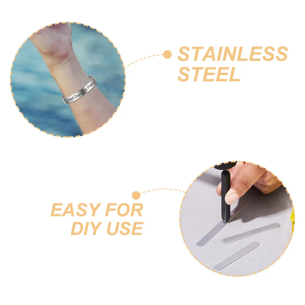 

10Pcs Durable Stainless Steel Bracelet Inner Cores DIY Bracelet Blanks Jewelry Making Supplies