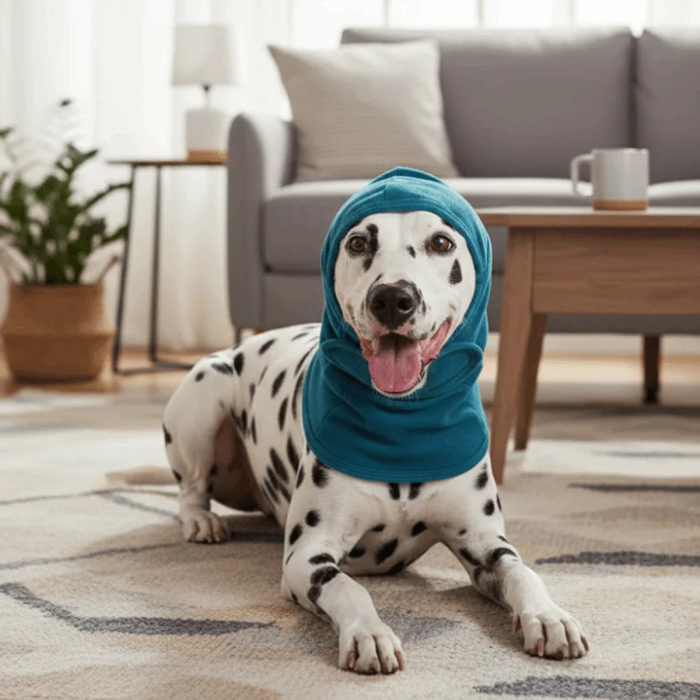 مهدئا غطاء رأس دافئ الكلب تهدئة هود قابل للتعديل قابل للغسل غطاء أذن الكلب تنفس مريحة وشاح الكلب قبعة الخريف الشتاء