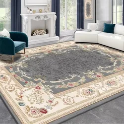 Retro Luxury Living Room Decoration Carpet European Style Home Washable Soft Floor Mat Non-slip Bedroom Large Sofa Table Rug