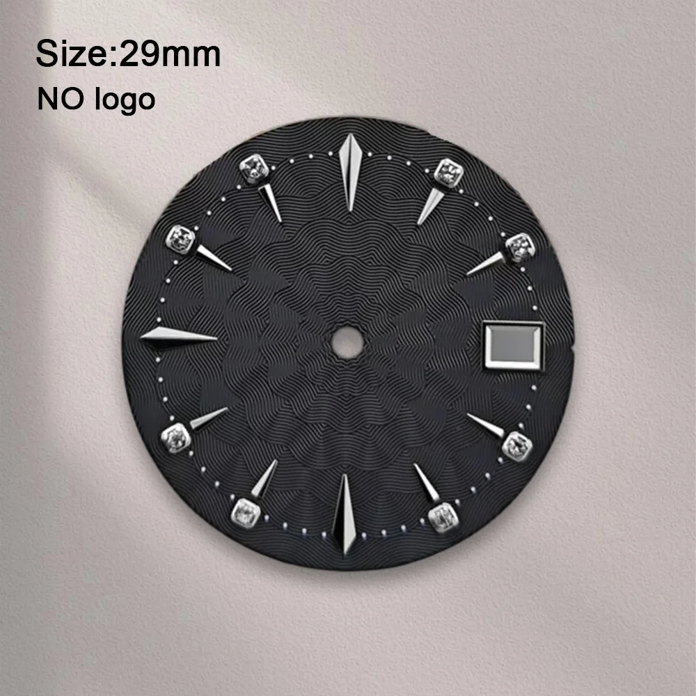 Nh35 Dial No Logo 28.5mm Watch Diamond Blank Dial For NH35 Movement  Custom Logo Watch Dials Hands Watch Repair Tools
