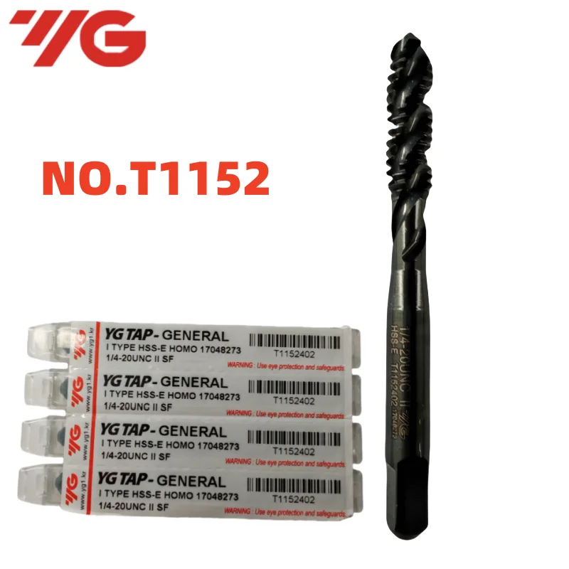 South Korea YG HSSE American  JIS INOX Spiral Fluted Tap  UNC UNF UNS8-32/10-24 1/4-20 5/8 7/16  9/16 Machine Screw Thread Taps