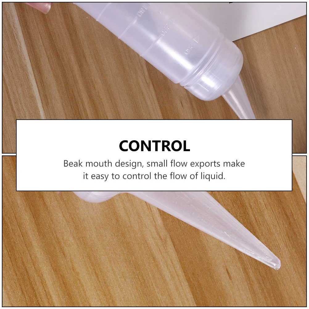

6pcs Dry Cleaning Bottle Squeeze Nozzle Caps Hair Color Dye Refillable Empty Container Scale Plastic Laboratory Bottle Graduated