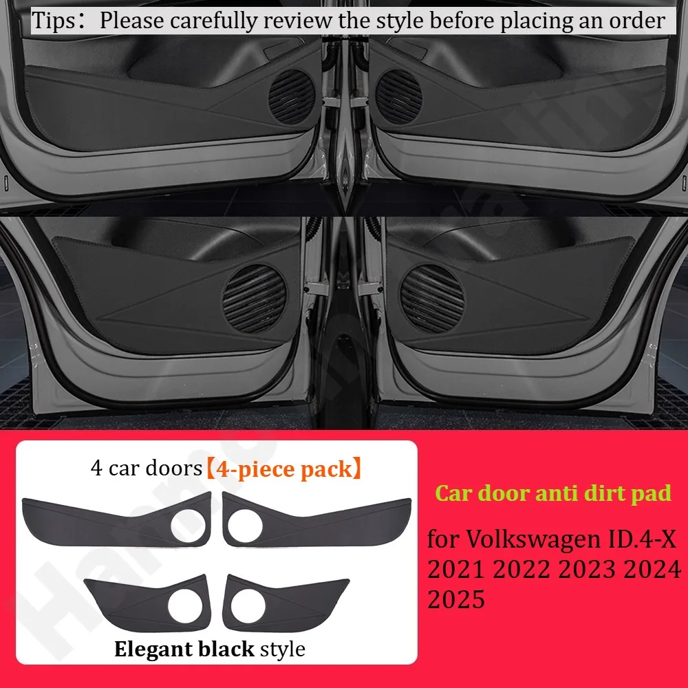 for Volkswagen T-Roc/id.3/id.4x/id4-crozz/bora/T-Cross 2017~2026 Car door anti kick pad/door panel protection pad