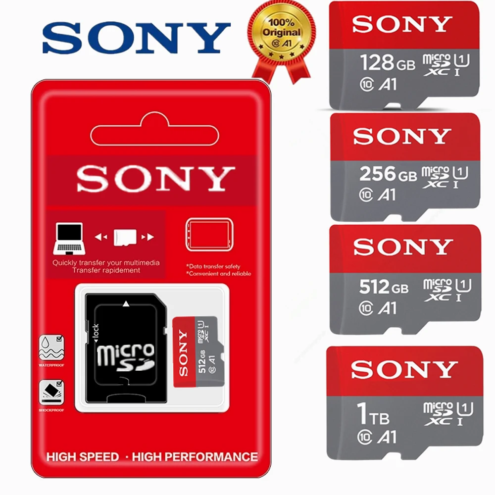 

Original SONY Memory Card 1TB High Speed Micro TF SD Card 512GB 256GB 128GB SD Card A1 Card For Nintendo Switch Ps4 Ps5Mini Memo