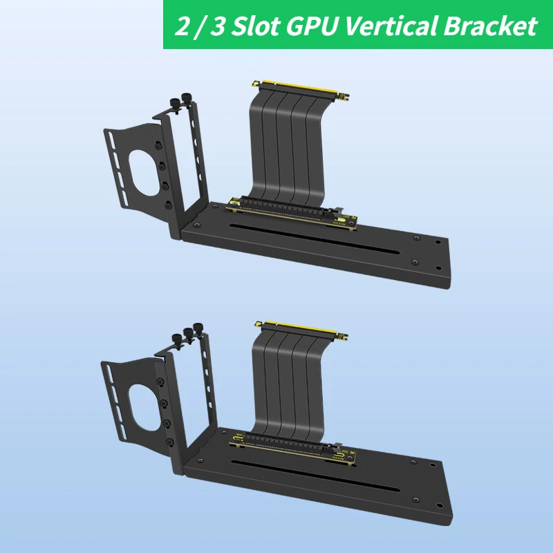 

Универсальный вертикальный держатель кронштейна графического процессора с Ultra PCIe 4,0 X16 Gen4, переходной кабель для видеокарты, под углом 90 градусов, черный цвет