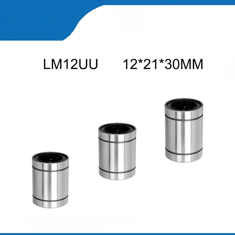 

High QualityCorrosion Resistielded Hot Sale Linear Bearing For Rod Bushing Linear Shaft Parts (5/10PCS)LM12UU 12*21*30MM