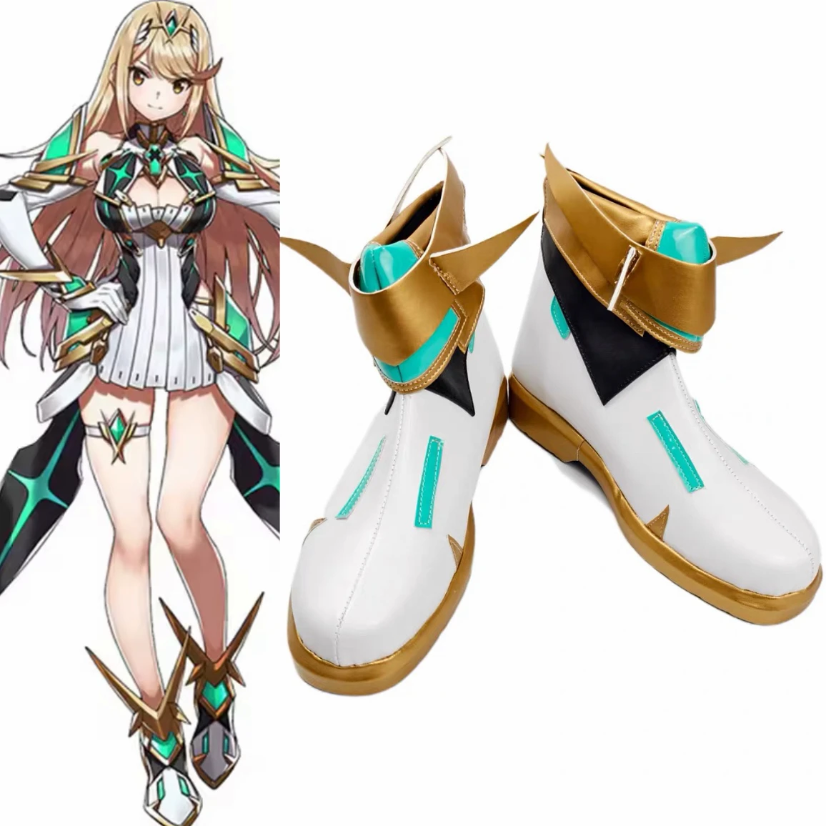 

Game Mythra Cosplay Shoes Women Helloween Party Shoes