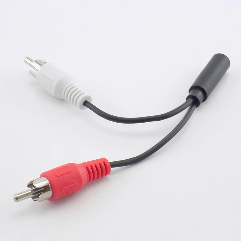 3.5mm Audio Cable Stereo Female RCA Male Aux Audio Cable Y Adapter for DVD TV VCR To Headphone Amplifier Speaker Jack W28