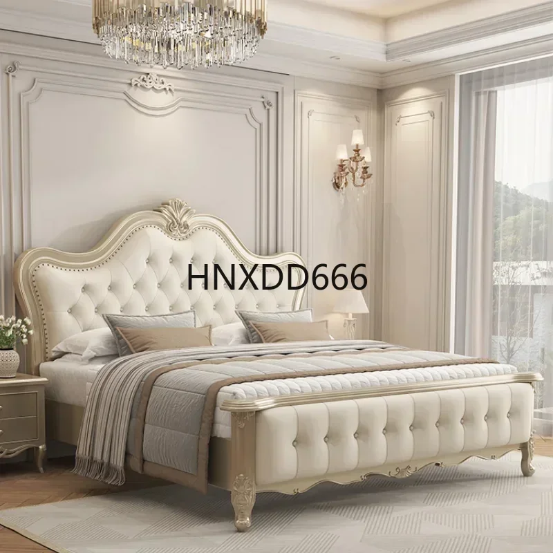 Pretty Luxury Girls Double Bed Frame Princess American Queen Size Bed Comferter Villa Camas De Dormitorio Furniture Home