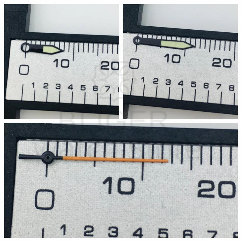 BLIGER manecillas luminosas verdes para reloj, accesorio compatible con movimiento NH34, NH35, NH36, NH37, NH38, NH39, NH70, NH72