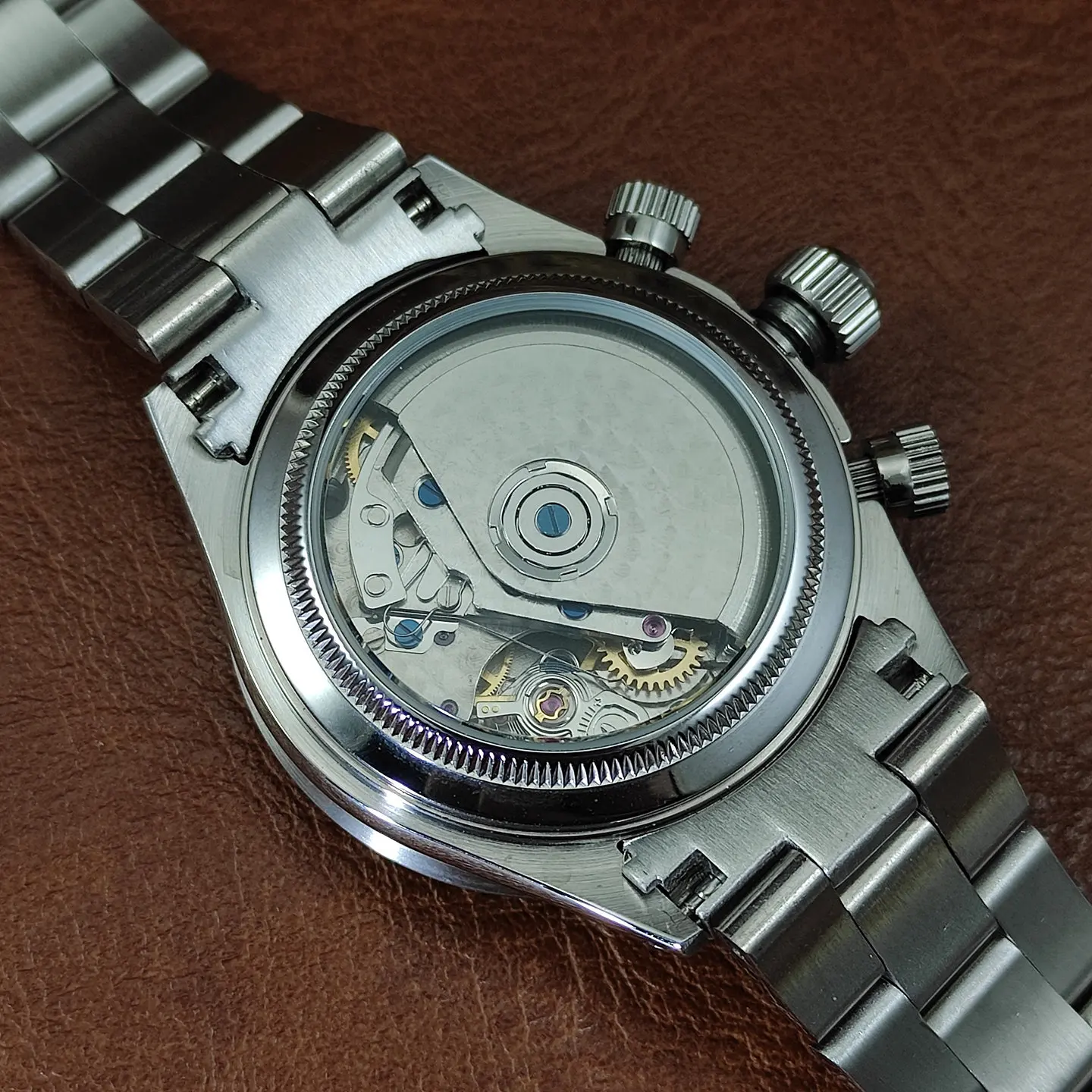 Vakuy Automatic Chronograph Watch, Paul Newman Daytona Homage, Dandong 7750 Movement, Bubble Domed Crystal - view 3