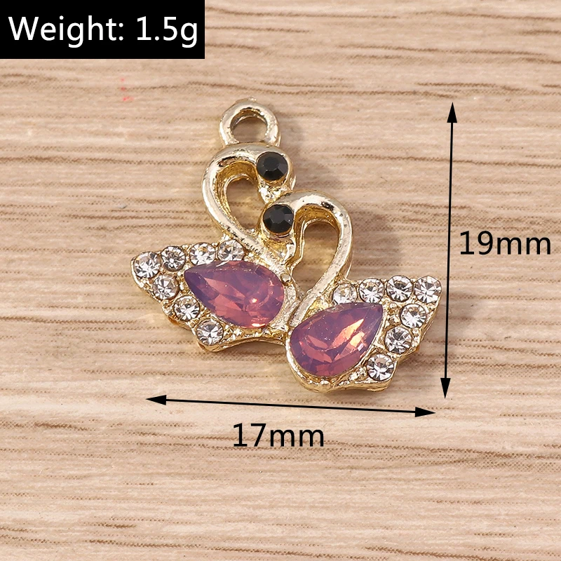 10db 17x19mm Választékos Kristálytiszta Cygnus charms medálok számára ékszer Gyártás Lelök fülbevaló Nyakdísz bracelet DIY handmade mesterségek ajándékok